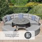 St Tropez Stone Curved Dining Modular