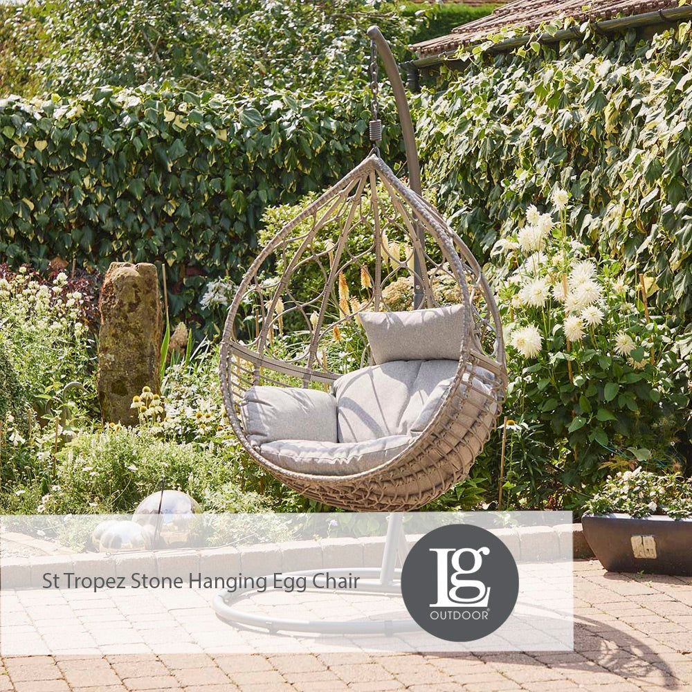 St Tropez Stone Hanging Egg Chair