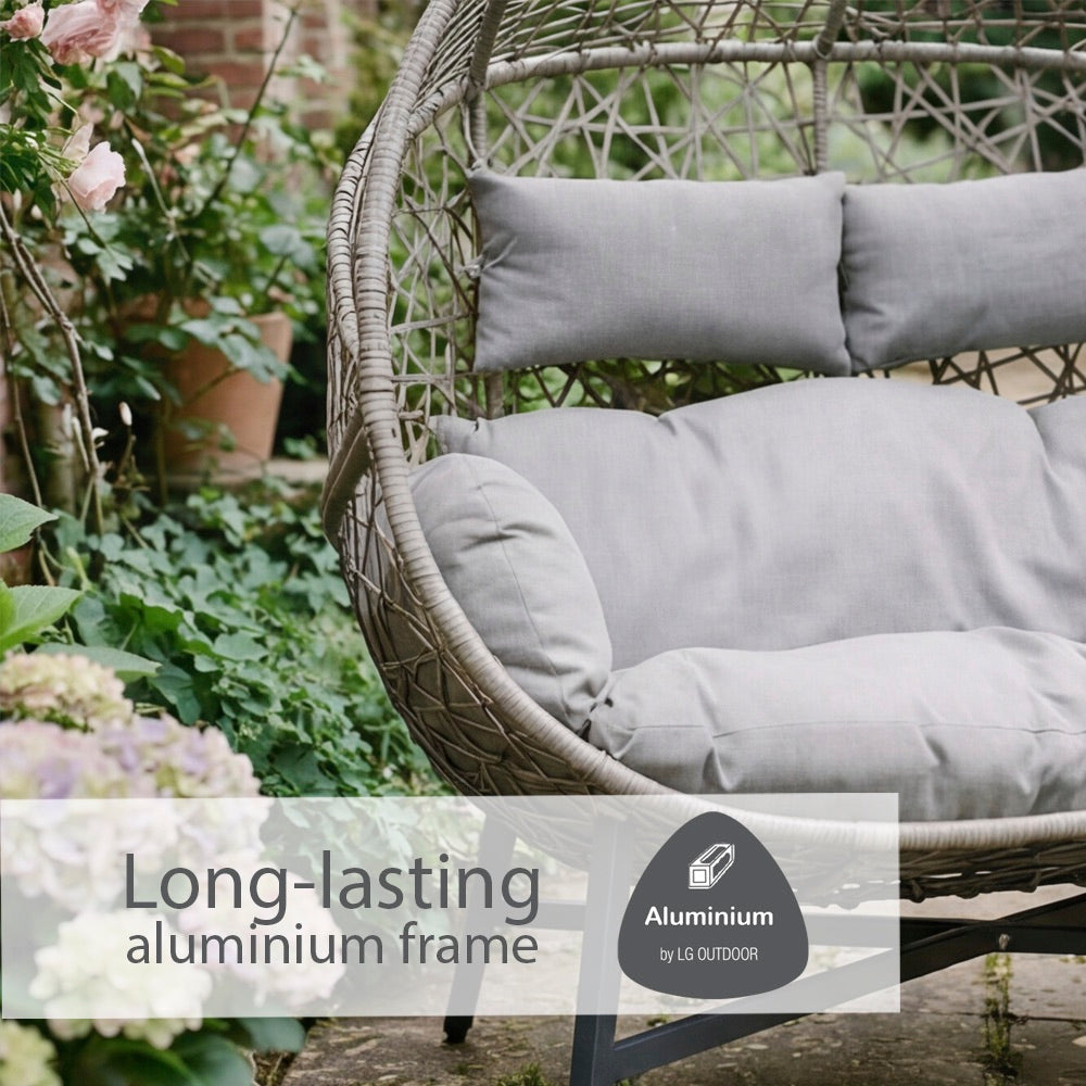 St Tropez Stone Double Cocoon Chair