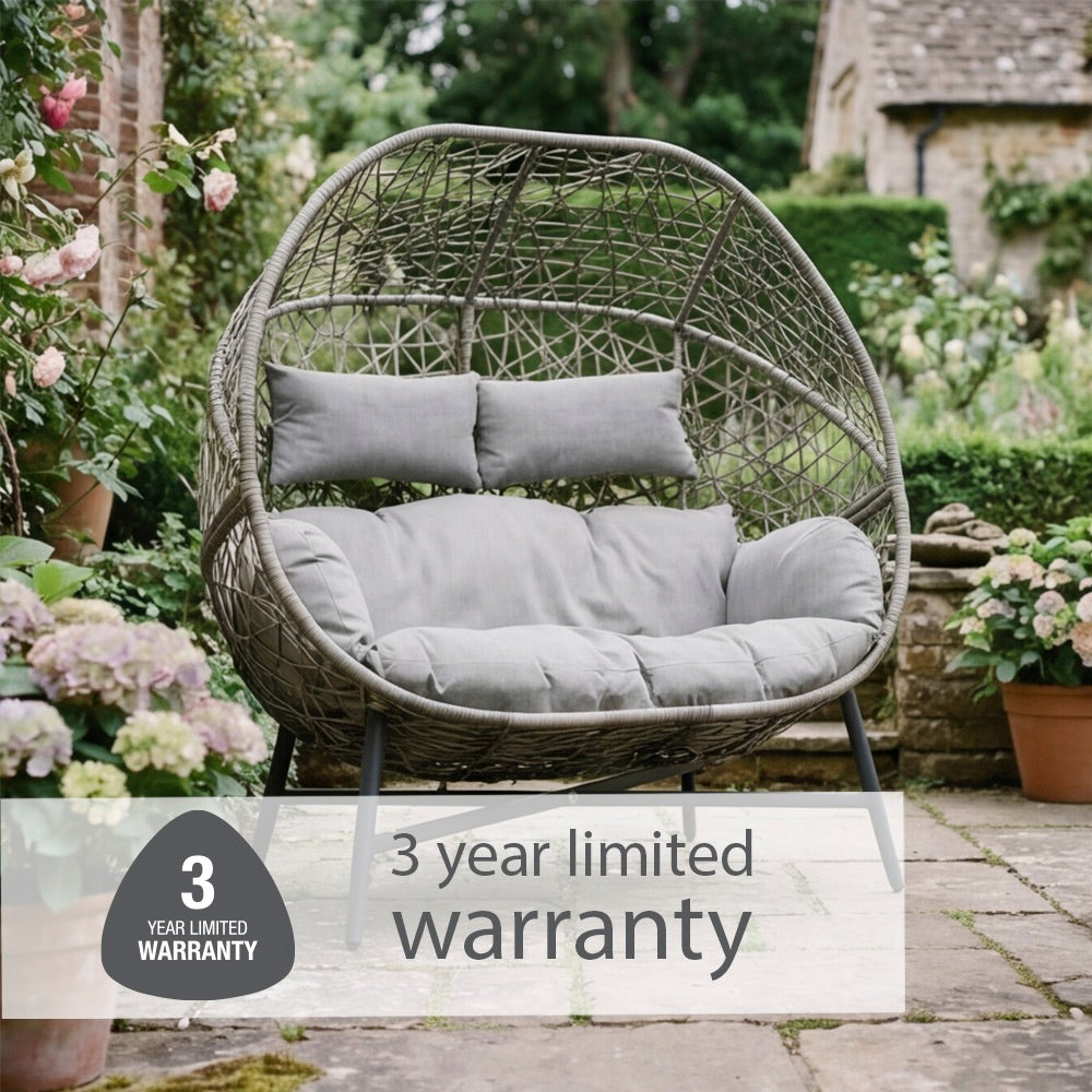 St Tropez Stone Double Cocoon Chair