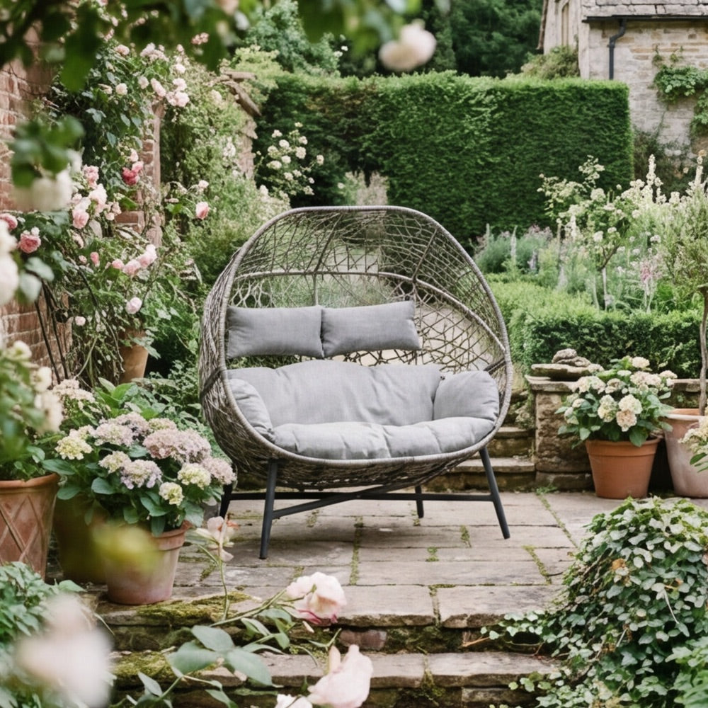 St Tropez Stone Double Cocoon Chair