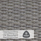 St Tropez Stone 6 Seat Dining Set with Weave Lazy Susan and Deluxe 3.0m Parasol
