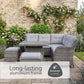 St Tropez Stone Compact Dining Modular with Adjustable Table