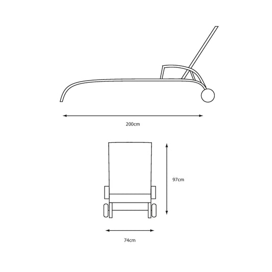 Turin Cushioned Sunlounger