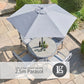 Turin 4 Seat Dining Set with 2.5m Parasol