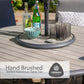Turin 6 Seat Dining Set with Lazy Susan and 3.0m Parasol