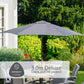 Turin 6 Seat Dining Set with Lazy Susan and 3.0m Parasol
