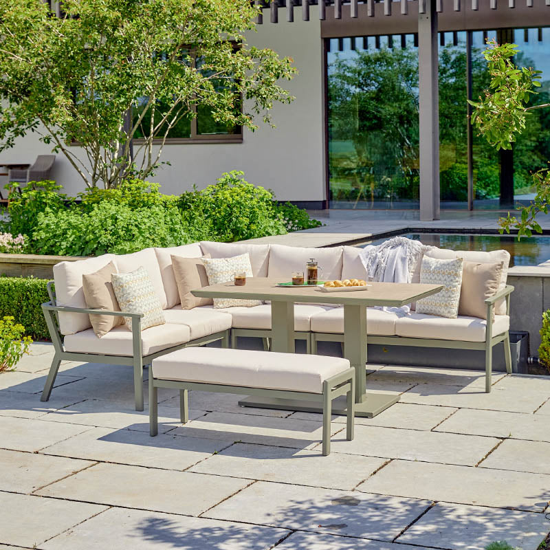 Tuscany Rectangular Modular Dining Set with Adjustable Table