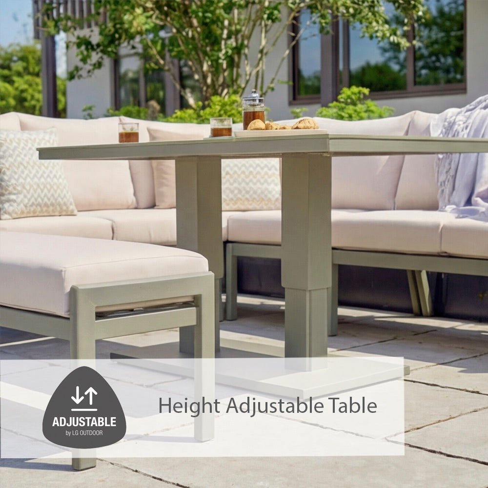 Tuscany Rectangular Modular Dining Set with Adjustable Table