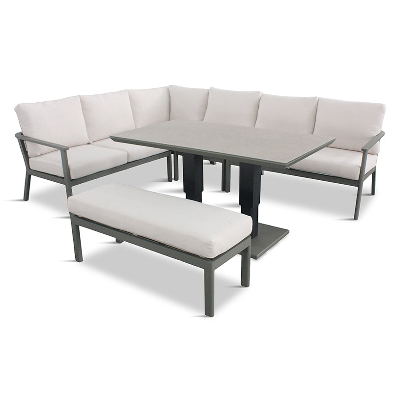 Tuscany Rectangular Modular Dining Set with Adjustable Table