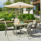 Tuscany 4 Seat Dining Set with 2.5m Parasol