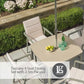 Tuscany 4 Seat Dining Set with 2.5m Parasol