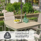 Tuscany 4 Seat Dining Set with 2.5m Parasol