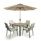 Tuscany 4 Seat Dining Set with 2.5m Parasol