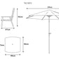 Tuscany 4 Seat Dining Set with 2.5m Parasol
