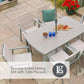 Tuscany 6 Seat Dining Set with 3.0m Parasol
