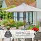 Tuscany 6 Seat Dining Set with 3.0m Parasol
