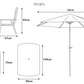 Tuscany 6 Seat Dining Set with 3.0m Parasol