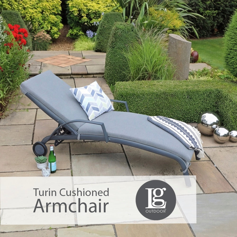 Turin Cushioned Sunlounger
