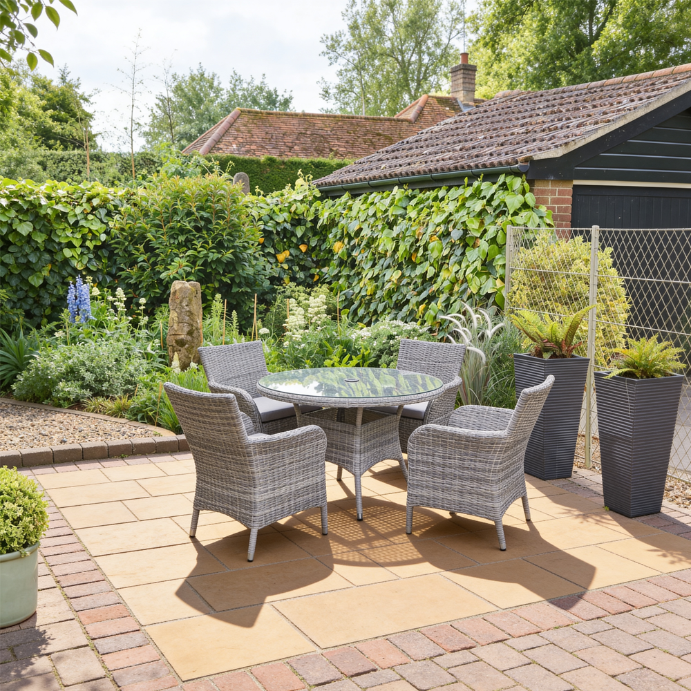 Monaco Stone 4 Seat Dining Set