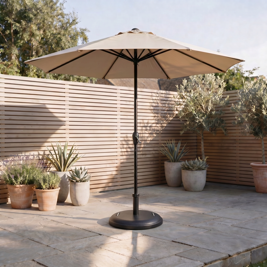 Soleil 2.2m Crank and Tilt Parasol - Cream