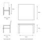 Venice 4 Seat Dining Set With Dining Chair And 2.5m Deluxe Parasol