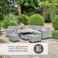 Venice Upholstered Modular Dining Set With Adjustable Table