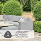 Venice Upholstered Modular Dining Set With Adjustable Table
