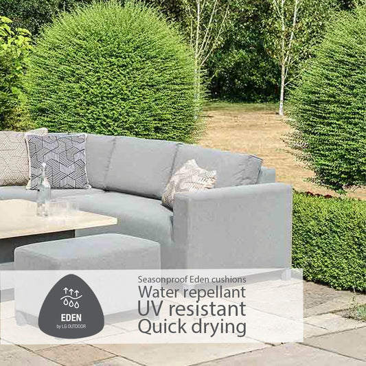 Venice Upholstered Modular Dining Set With Adjustable Table