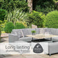 Venice Upholstered Modular Dining Set With Adjustable Table