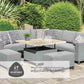 Venice Upholstered Modular Dining Set With Adjustable Table