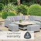 Venice Upholstered Modular Dining Set With Adjustable Table