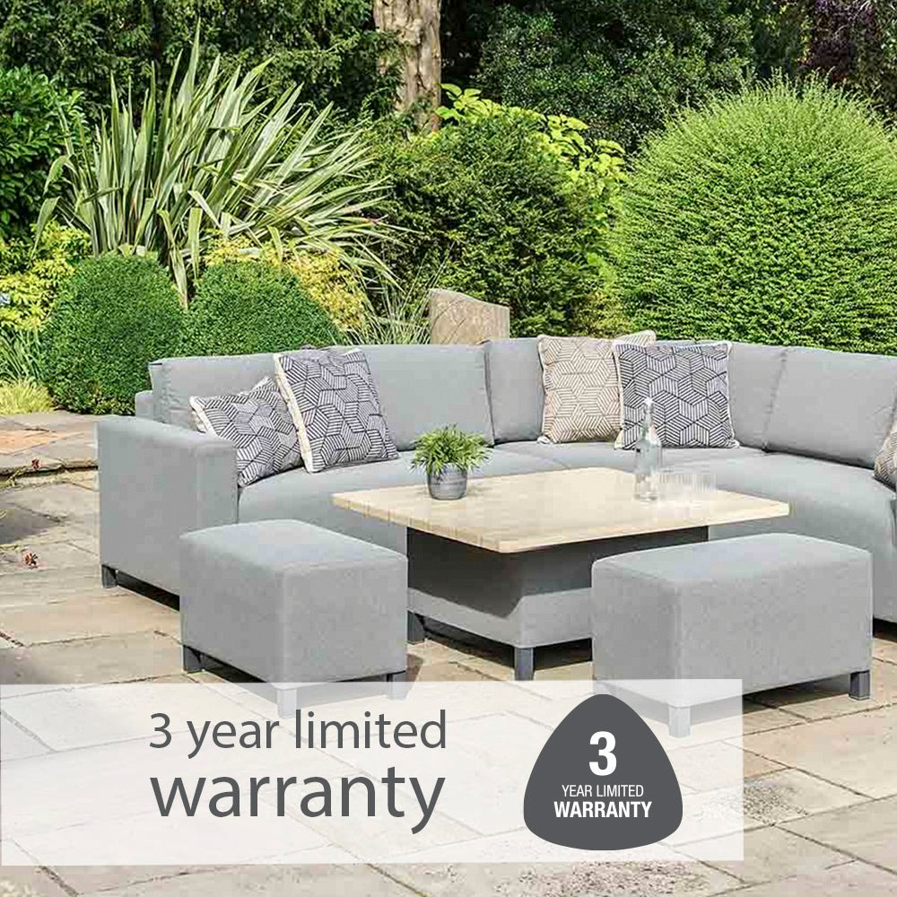 Venice Upholstered Modular Dining Set With Adjustable Table