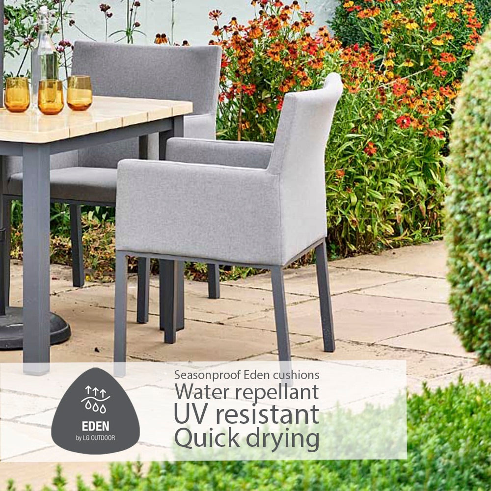 Venice 4 Seat Dining Set With Dining Chair And 2.5m Deluxe Parasol