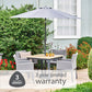 Venice 4 Seat Dining Set With Dining Chair And 2.5m Deluxe Parasol