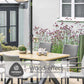 Venice 6 Seat Dining Set With Stacking Armchair And 3.0m Deluxe Parasol