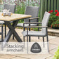 Venice 6 Seat Dining Set With Stacking Armchair And 3.0m Deluxe Parasol