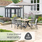 Venice 6 Seat Dining Set With Stacking Armchair And 3.0m Deluxe Parasol