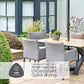 Venice 6 Seat Dining Set With Dining Chair And 3.0m Deluxe Parasol