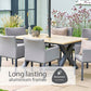 Venice 6 Seat Dining Set With Dining Chair And 3.0m Deluxe Parasol