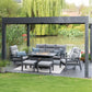 Barcelona Lounge Dining Set with Gas Firepit Table