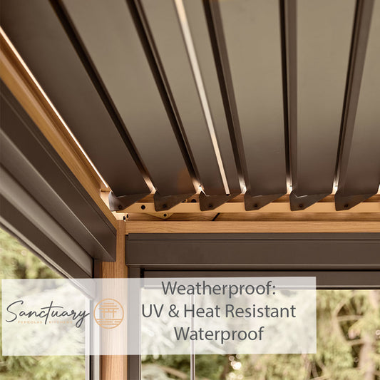 Sanctuary Oak 4 x 3m Pergola with Lights