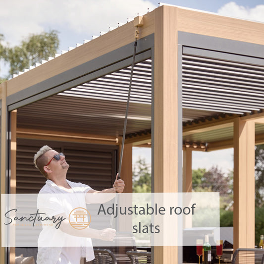 Sanctuary Oak 6 x 3m Pergola with Lights