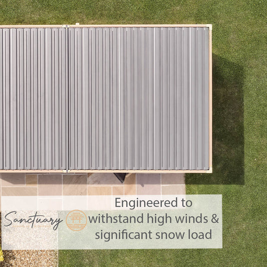 Sanctuary Oak 7 x 3m Pergola with Lights