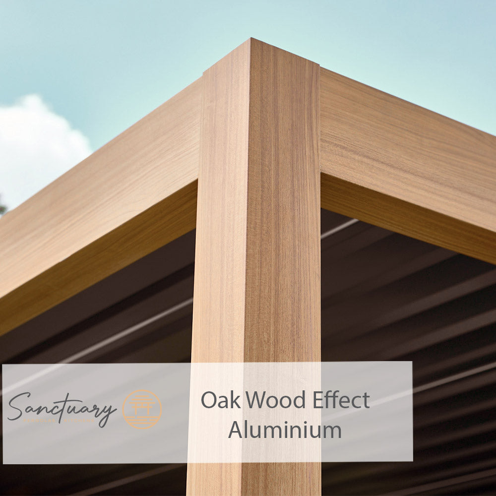 Sanctuary Oak 4 x 3m Pergola with Lights