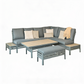 Monza Rectangular Modular Dining Set with Adjustable Table