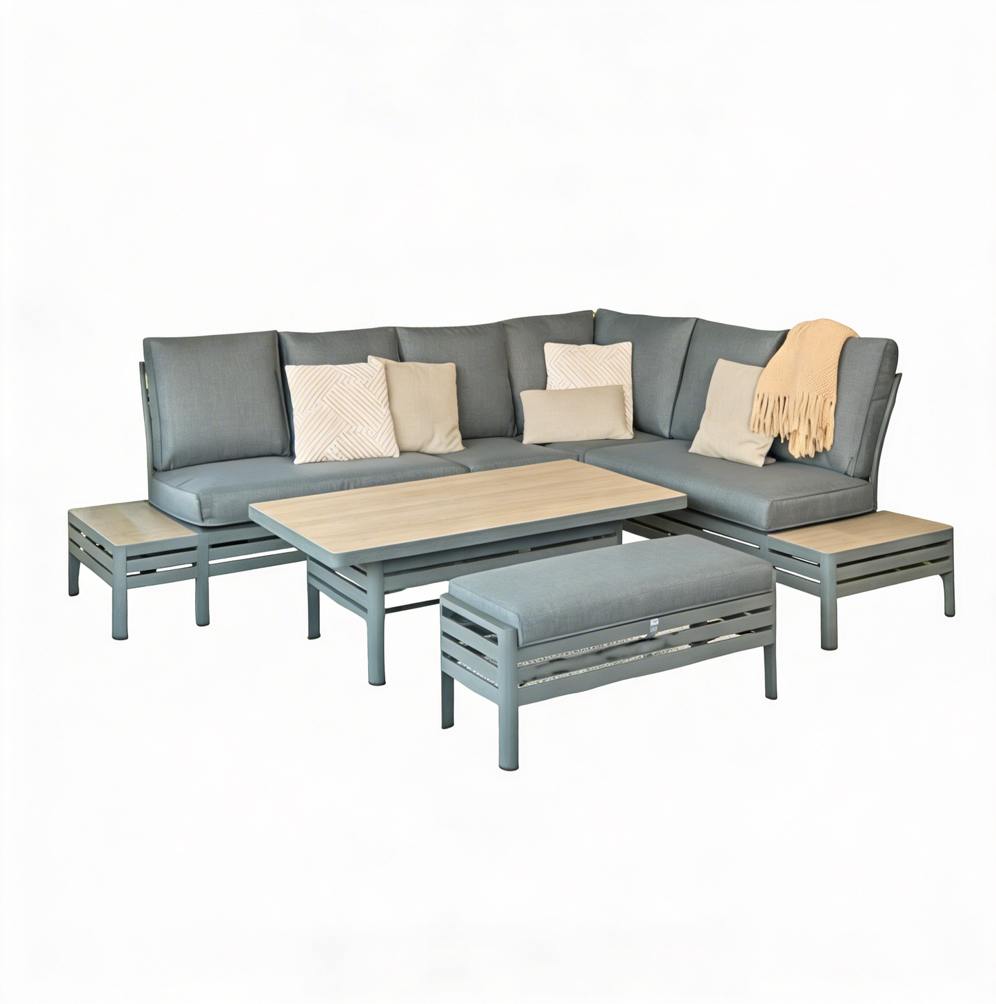 Monza Rectangular Modular Dining Set with Adjustable Table